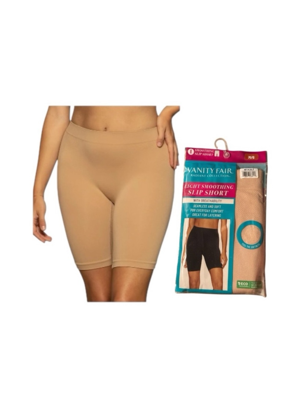 Vanity Fair Tan Slip Shorts